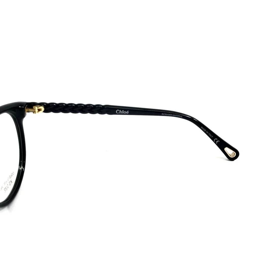 Chloe Petite Eyeglasses Frames CH0006O 002 Shiny Polished Navy Blue 50-17-140